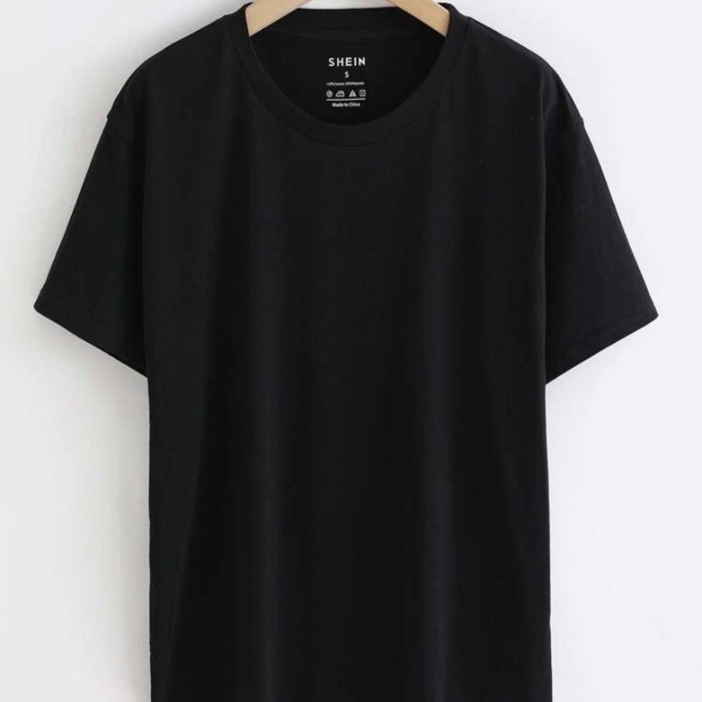 Black Basic Cotton T-Shirt